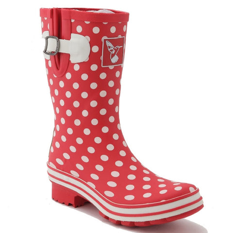 Evercreatures Ladies Short Wellies Polka UK 8