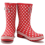 Evercreatures Ladies Short Wellies Polka UK 8