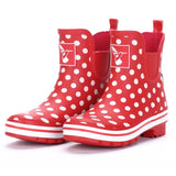 Evercreatures Ladies Ankle Wellies Polka Red