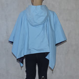 Girls Reversible Pretty Poncho Blue