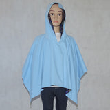 Girls Reversible Pretty Poncho Blue