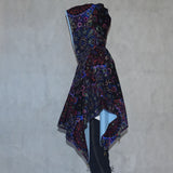 Girls Reversible Pretty Poncho Blue