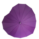 Ladies Umbrella Heart Shape Purple SOAKE