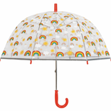 Children's Umbrella All Over Rainbow Red