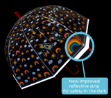 Children's Umbrella All Over Rainbow Red