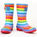 Evercreatures Ladies Short Wellies Rainbow