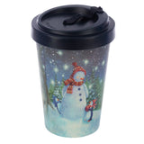 Eco Friendly Bamboo Travel Cup Snowman