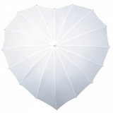 Ladies Umbrella Heart Shape White SOAKE