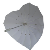 Ladies Umbrella Heart Shape White SOAKE