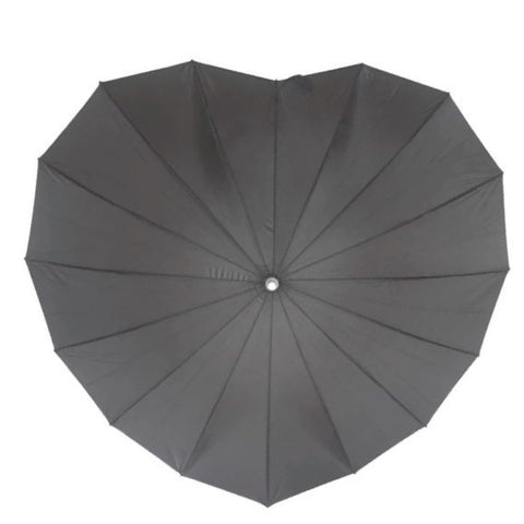 Ladies Umbrella Heart Shape Grey SOAKE