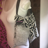 Jeans Bag Zebra Liberty Fabric Belt Head Band