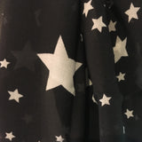 Ladies Chic Scarf Star Print Black