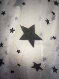 Ladies Chic Scarf Star Print White
