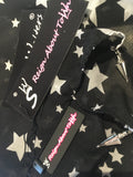 Ladies Chic Scarf Star Print Black
