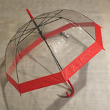 Ladies Umbrella Dome Clear Red SOAKE