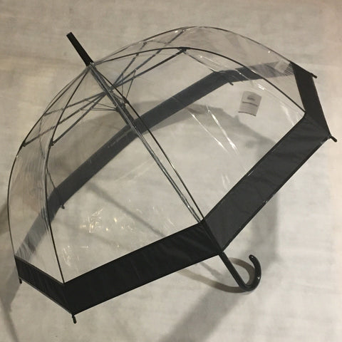 Ladies Umbrella Dome Clear Black SOAKE