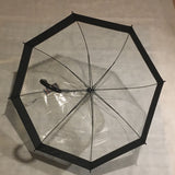 Ladies Umbrella Dome Clear Black SOAKE