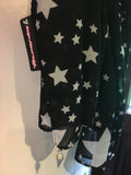 Ladies Chic Scarf Star Print Black