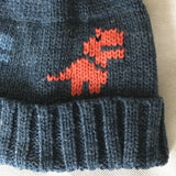 Boys Winter Hat Dinosaur Blue
