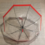 Ladies Umbrella Dome Clear Red SOAKE