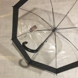 Ladies Umbrella Dome Clear Black SOAKE