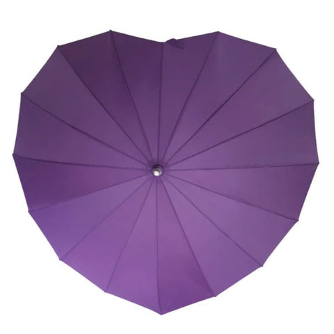 Ladies Umbrella Heart Shape Purple SOAKE