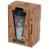 Eco Friendly Bamboo Travel Cup Snowman