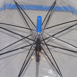 Ladies Umbrella Dome Clear Border Blue