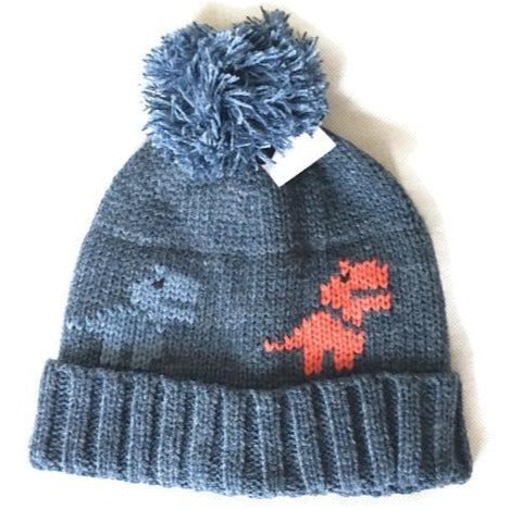 Boys Winter Hat Dinosaur Blue